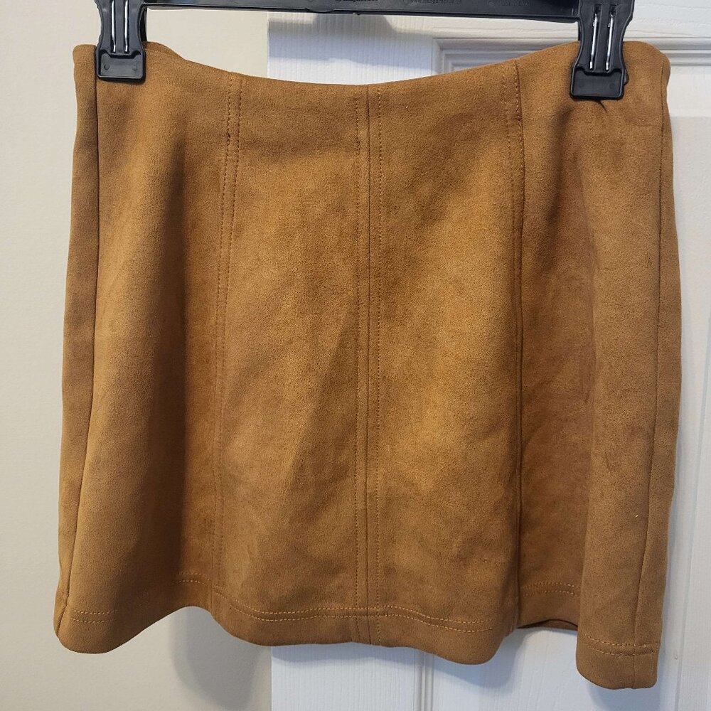 Burnt Orange Zip Skirt